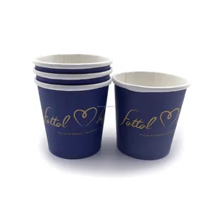 Direct Manufacturer 4OZ Flexo Printing Disposable Paper Cups and Lids for coffee 120ml
