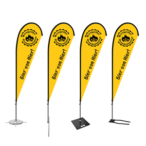 Bandiera a Goccia Promozionale Ecologica per Esterni, Stampa Fronte-Retro, 2M 3M 4M 5M, Bandiera a Goccia Personalizzata Resistente - Product Image 5