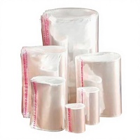 Sacs BOPP transparents, durables, autocollants, imprimés en héliogravure pour l'emballage d'accessoires vestimentaires en supermarché et en exposition (personnalisables)