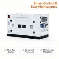 Générateur diesel silencieux/à châssis RTH 10kW/12kW, monophasé/triphasé, portable, certifié CE, prix usine