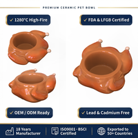 Gamelle de Luxe Créative en Porcelaine Faite à la Main au Design Turc pour Animaux de Compagnie, Bol en Céramique pour Chiens et Chats, Vaisselle Personnalisable OEM ODM pour Animaux, Fournitures pour Animaux