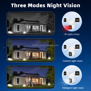 Hongnaer 6MP 3レンズWiFi 360度屋外スマートワイヤレスPTZ IPカメラIPC360ホームWiFi CCTV Surveilセキュリティネットワークカメラ - Product Image 6
