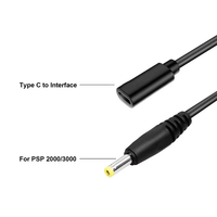 Câble USB C pour PSP1000 2000 3000, adaptateur de charge pour manette, cordon de conversion LED Type C pour console de jeu Sony PSP 3000, câble d'alimentation
