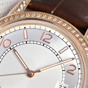 Charming High-end Custom Luminous Three-hand Date Moissanite Inlaid Sapphire Mirror Automatic Mechanical <b>Watch</b> - Product Image 2