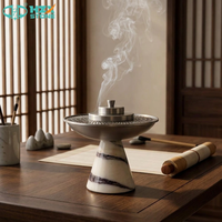 Porte-encens carré en marbre blanc HZX STONE, bois de santal aromatique, usage religieux, style chinois, décoration parfumée pour la maison et le spa