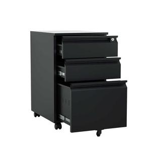 Armários de armazenamento móveis do metal do cacifo de venda quente de 3 gavetas Os armários de arquivo do rolamento sob a mesa são usados para o armazenamento - Product Image 2