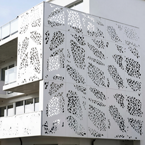 Décoration murale extérieure en aluminium ajouré sculpté, pour bâtiments commerciaux de grande hauteur. - Product Image 1