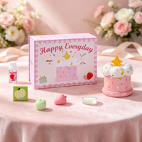 Ensemble de bougies aromatiques en céramique en forme de gâteau, cristaux, huiles essentielles, faites à la main, respectueuses de l'environnement, longue durée, Diwali, maison