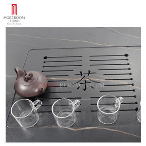 โต๊ะน้ำชากังฟูกังฟูของจีน,โต๊ะกระเบื้องพอร์ซเลนรูปแบบสี่เหลี่ยมโลหะขนาดใหญ่ - Product Image 4