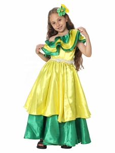 <span class=keywords><strong>Disfraz</strong></span> Étnico Especial para Cosplay, Carnaval de Brasil, Multicolor, 100% Poliéster, Trajes para Actuaciones Infantiles - Product Image 3