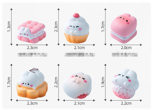 Juguetes de Comida de Resina 3D con Forma de Conejo, Galletas Sandwich, Cupcakes, Macarons, Galletas de Mantequilla, Algodón de Azúcar, Fresas con Crema para Niños - Product Image 5