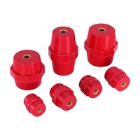 Isolateur hexagonal de la série SM, rouge, pour support électrique de barre omnibus