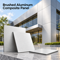 Panneau composite en aluminium brossé or rose, feuille de 3 mm pour revêtement de meubles sur mesure