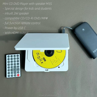 Inveer-Minireproductor de CD y DVD, fuente de alimentación USB C, y multifunción con altavoz, modelo M3S