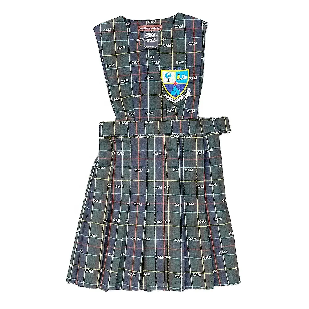 Design uniforme escolar para meninas uniforme da escola vestido de fábrica