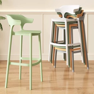 <span class=keywords><strong>Chaise</strong></span> haute de cuisine, tabouret de bar <span class=keywords><strong>noir</strong></span> et blanc, <span class=keywords><strong>chaise</strong></span> en PP pour îlot de cuisine, bar à domicile - Product Image 5