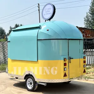 Hete Ronde Cateringaanhangwagen, Biersap Kiosk Mobiele Fastfood Chinese Fabrikant Outdoor Trekhaak