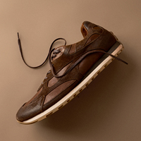 Chaussures décontractées vintage personnalisées avec logo, légères, en cuir véritable pour hommes, baskets vintage, fabricant d'usine