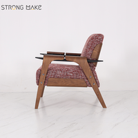 Fauteuil de salon simple au design moderne de luxe Fauteuil de détente minimaliste et occasionnel en bois pour la maison