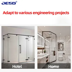 New Design Shower Room Double Sided 90 Degree Stainless Steel Polishing 304 Bathroom Glass Clip