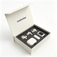 Boîte cadeau magnétique de luxe avec logo personnalisé, emballage rigide avec insert en mousse EVA pour écouteurs, montre connectée, électronique, vente en gros