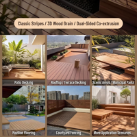 Terrasse en WPC de haute qualité, résistante à l'usure, composite, imperméable, terrasse extérieure en WPC co-extrudé