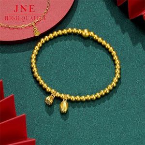 Pulsera <span class=keywords><strong>de</strong></span> Boda <span class=keywords><strong>de</strong></span> Aleación Antigua con Loto <span class=keywords><strong>de</strong></span> la Buena Suerte, Chapada en Oro, <span class=keywords><strong>de</strong></span> Vietnam, Auspiciosa para el Doble Feliz Éxito - Product Image 3
