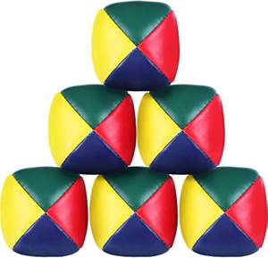 Bolas de <span class=keywords><strong>malabares</strong></span> Conchas de vinilo multicolores Bolas de circo con diseño de 4 paneles, Bolas de <span class=keywords><strong>malabares</strong></span> de plástico Profesional - Product Image 1