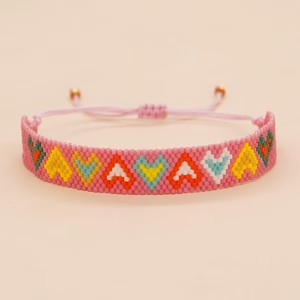 Meilleures ventes <span class=keywords><strong>à</strong></span> la mode femmes émeraude Miyuki perle pile chaîne <span class=keywords><strong>Bracelet</strong></span> délicat <span class=keywords><strong>perles</strong></span> de rocaille géométrique <span class=keywords><strong>métier</strong></span> <span class=keywords><strong>à</strong></span> <span class=keywords><strong>tisser</strong></span> Bracelets pour l'amitié - Product Image 4