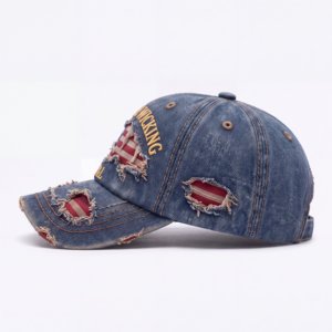 Gorras de Béisbol de Mezclilla Lavada con Bordado 3D y Logotipo Personalizado al por Mayor, Fabricante de Gorras de 6 Paneles - Product Image 3
