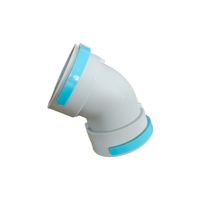 Raccord coudé De250 en PEHD à emboîtement rapide 45 degrés pour conduit d'air frais, connecteur de tuyau de ventilation domestique à connexion rapide