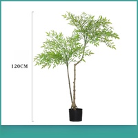 Arbre en bambou Nandina artificiel, plante tropicale artificielle, décoration réaliste, plantes vertes artificielles pour la maison et le jardin