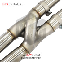 ING Tuyau d'échappement intermédiaire en acier inoxydable pour BMW M5 G90 G99 2025+ 4.4T avec tuyau en Z – Performance automobile de haute qualité