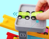 Rampe de Voiture en Bois Colorée à 5 Niveaux pour l'Apprentissage Précoce et l'Enseignement - Jouet Éducatif