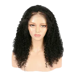 Vente en gros de cuticule alignée 13*4 perruque sans colle Lace Front cheveux de vison vierges cheveux humains brésiliens 10 pouces style vague d'eau - Product Image 2