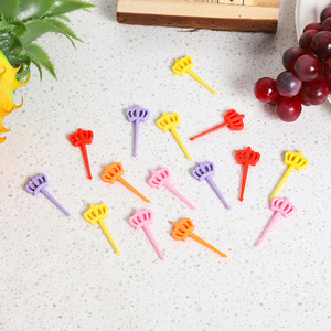 Mini Tenedor de fruta de comida encantadora portátil, tenedor de postre de fiesta abastecido de fábrica para Tenedor de verduras para niños, cubiertos, vajilla de plástico - Product Image 5