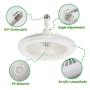 <span class=keywords><strong>E27</strong></span> điều khiển từ xa 360 độ xoay Đèn quạt với đèn <span class=keywords><strong>LED</strong></span> yên tĩnh quạt Trần Hiện Đại 80 ABS văn phòng nhà Đèn sàn - Product Image 5