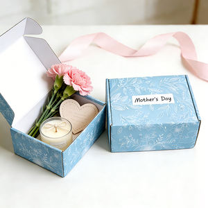 Boîte cadeau pour la fête des mères, boîte en carton ondulé kraft écologique et recyclable avec impression UV, motifs et tailles personnalisables - Product Image 3