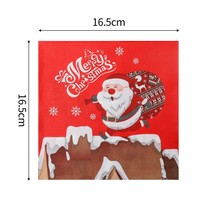 Servilletas de papel desechables de 3 capas Serie de Navidad Servilletas de bebidas de cóctel para la cena en casa Suministros para fiestas de buffet