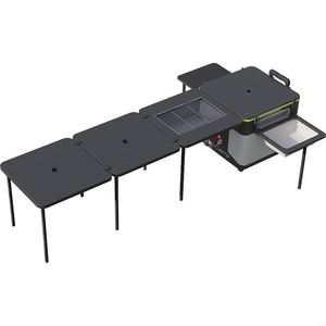 Cuisine mobile, réchaud de camping, ustensiles de cuisine, barbecue, table pliante portable, équipement de voiture pour voyages en autonomie, boîte de rangement pour cuisine - Product Image 1