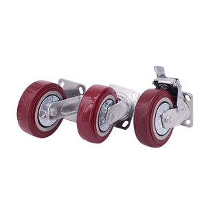 Roulettes de meubles <span class=keywords><strong>CMCL</strong></span> de 4 pouces, roulettes pivotantes modernes 100x32mm pour cuisine, salle de bain et salle à manger - Product Image 6