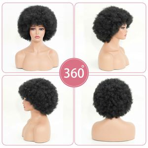 Ready to Ship Wholesale Price Heat Resistant Synthetic Hair Wigs Curly Premium Wig Luxury Synthetic Afro Curly Wigs - Product Image 3