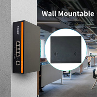 Conmutador PoE TiNCAM Gigabit de 4 Puertos 10/100/1000M con 1 Puerto Uplink, Alimentación por Ethernet para Sistemas de Seguridad y Cámaras IP