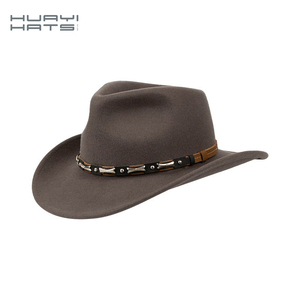 <span class=keywords><strong>Sombrero</strong></span> <span class=keywords><strong>Vaquero</strong></span> Occidental de Ala Ancha Negro de Fábrica HUAYI HATS, <span class=keywords><strong>Sombrero</strong></span> de Fieltro de Lana 100% Personalizado para Hombre, para Invierno y Actividades al Aire Libre - Product Image 2