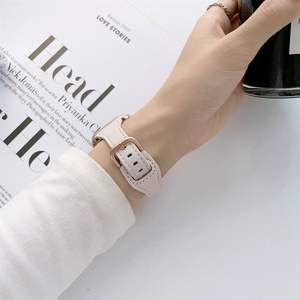 <span class=keywords><strong>Bracelet</strong></span> en <span class=keywords><strong>cuir</strong></span> véritable fin pour accessoires <span class=keywords><strong>Apple</strong></span> <span class=keywords><strong>Watch</strong></span> Série 7 8 45 mm, <span class=keywords><strong>bracelet</strong></span> de montre tendance pour femmes - Product Image 6