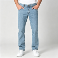 Jeans en coton classiques à cinq poches pour hommes, coupe régulière, denim fiable, décontracté, à porter tous les jours toute la journée