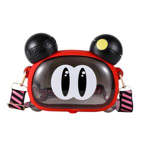 Linda Taza de Agua Ecológica de Material PP para Adultos con Doble Pajita, Diseño de Dibujos Animados, Apta para Agua Hirviendo, Botella Portátil - Product Image 5