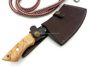 Couteaux de couperet damas directs d'usine meilleure vente couteau de couperet de cuisine en acier damas avec manche en bois - Product Image 2