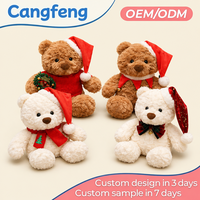Grosir Pabrik OEM ODM Boneka Beruang Teddy Natal untuk Hadiah Liburan, Tempat Tidur Anak, dan Tempat Istirahat