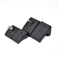 Présentoir de boucles d'oreilles en microfibre, vente en gros, support de bijoux